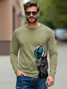 Moda Rapido Men Graphic Printed Round Neck Cotton T-shirt