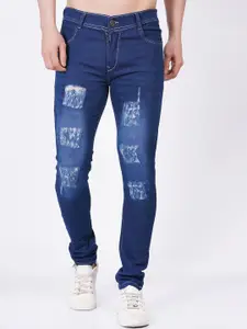 LINARIA Men Classic Slim Fit Mildly Distressed Light Fade Jeans