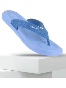 FLITE Women Textured Open Toe Flip Flops