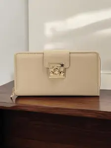 CRUSSET Women Textured PU Two Fold Wallet