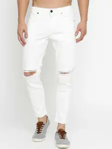 LINARIA Men Classic Slim Fit Slash Knee Jeans