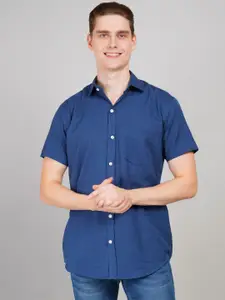 LOUIS MONARCH Men Regular Fit Spread Collar Solid Cotton Casual Shirt