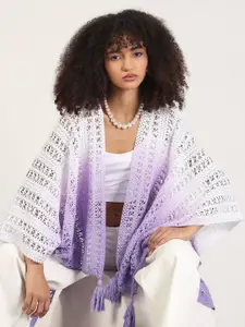 SHOWOFF Women V-Neck Sleeveless Poncho