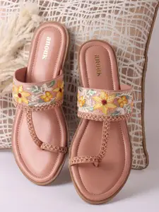 Anouk Women Embroidered One Toe Flats Flats