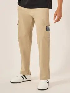 Styli Men Relaxed Fit Cargo Trouser with Badge