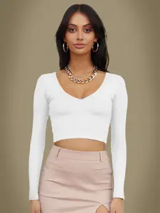 Dream Beauty Fashion V-Neck Fitted Crop Top