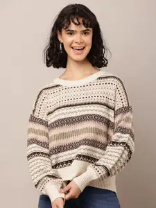 NoBarr Women Fair Isle Printed Pullover