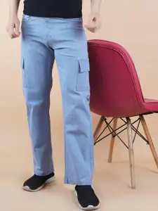 LINARIA Men Classic Relaxed Fit Low Distress Light Fade Jeans