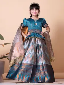 BAESD Girls Woven Design Ready to Wear Lehenga & Blouse With Dupatta