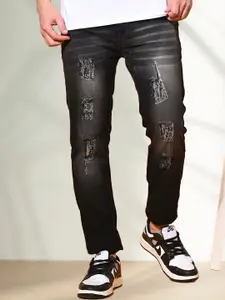 LINARIA Men Classic Mid-Rise Mildly Distressed Tapered Fit  Jeans