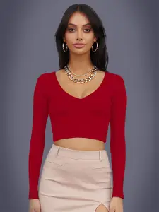 Dream Beauty Fashion Women Full Sleeves Crop Top