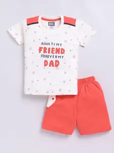 Nottie Planet Boys Printed Round Neck Pure Cotton T-Shirt With Shorts