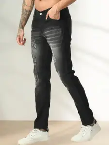 LINARIA Men Classic Straight Fit Mid-Rise Heavy Fade Cotton Jeans