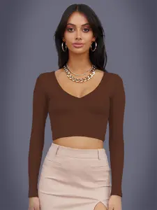 Dream Beauty Fashion V-Neck Fitted Crop Top