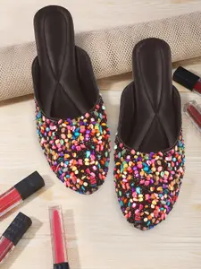 Bohekant Women Embellished Mules Flats