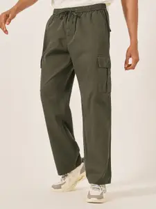 Styli Men Cotton Woven Oversized Cargo Pants