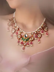 Binnis Wardrobe Kundan Studded Beaded Necklace