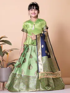 BAESD Girls Woven Design Ready to Wear Lehenga & Blouse With Dupatta