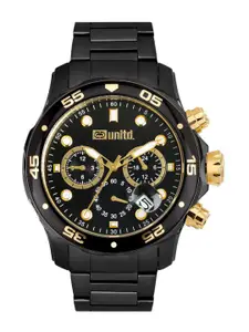 unltd. Women Brass Dial & Stainless Steel Bracelet Style Straps Analogue Watch UNG020003