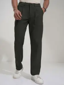 HIGHLANDER Men Slim Fit High-Rise Trousers