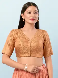 VAMAS - THE DESIGNER BLOUSES Women V-Neck Padded Saree Blouse