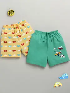 BUMZEE Boys Pack of 2 Printed High-Rise Shorts