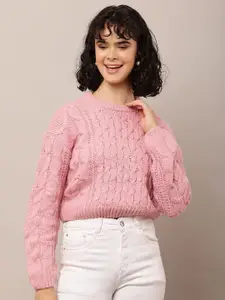 NoBarr Women Open Knit Pullover