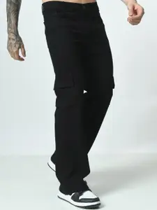 LINARIA Men Classic Boyfriend Fit Low-Rise Stretchable Cargo Styles Jeans