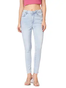Kraus Jeans Women Skinny Fit High-Rise Light Fade Jeans