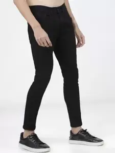 LINARIA Men Classic Mid-Rise Tapered Fit Clean Look Stretchable Jeans