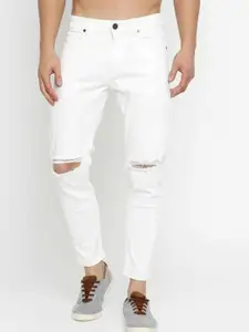 LINARIA Men Classic Slim Fit Slash Knee Jeans