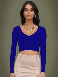 Dream Beauty Fashion Women V-Neck Crop Top