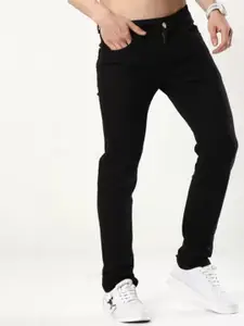 LINARIA Men Classic Mid-Rise Slim Fit Clean Look Stretchable Jeans