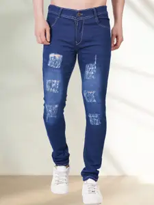 LINARIA Men Classic Slim Fit Mildly Distressed Light Fade Jeans