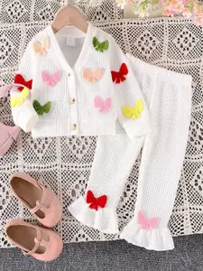 Xsole Girls Embroidered Top With Trousers