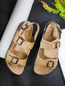 The Roadster Lifestyle Co Men Ankle Strap Comfort Sandals With Buckle