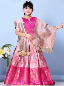 BAESD Girls Woven Design Ready to Wear Lehenga & Blouse With Dupatta