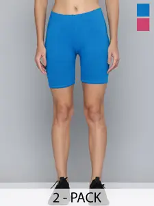 Jinfo Women Pack Of 2 Skinny Fit Cycling Sports Shorts