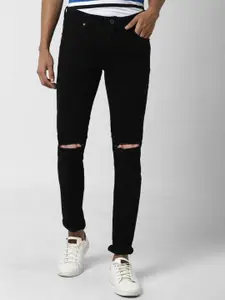 LINARIA Men Classic Slim Fit Slash Knee Jeans