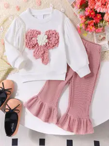 Xsole Girls Embroidered T-shirt with Trousers