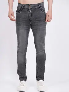 LINARIA Men Classic Slim Fit Mid-Rise Light Fade Cotton Jeans