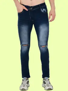 LINARIA Men Classic Slim Fit Mid-Rise Heavy Fade Cotton Jeans