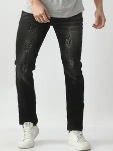 LINARIA Men Cotton Slim Fit Mildly Distressed Light Fade Jeans