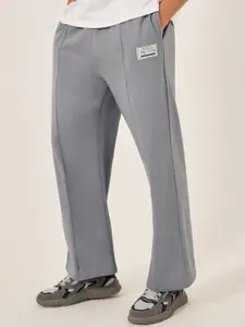 Styli Men Wide Leg Open Hem Jogger With Pin Tuck Detail