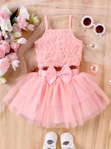 Xsole Girl Shoulder Straps Top With Skirt