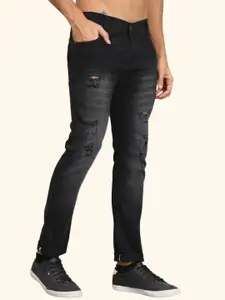 LINARIA Men Classic Slim Fit Mildly Distressed Light Fade Jeans