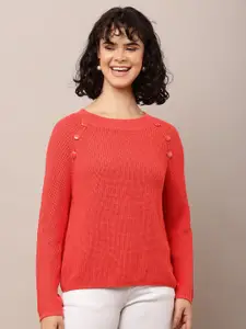 NoBarr Women Round Neck Cotton Pullover