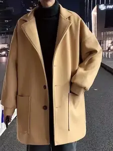 StyleCast Men Lapel Collar Solid Casual Open Front Jacket