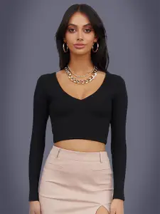 Dream Beauty Fashion Women V-Neck Crop Top