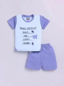 Nottie Planet Boys Printed Pure Cotton T-shirt with Shorts